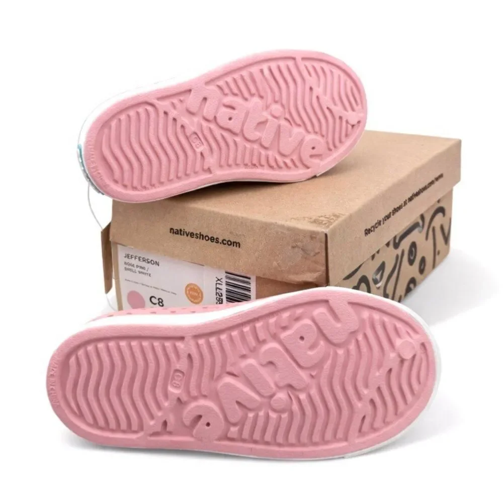 Native Jefferson Toddler Kids Slip-On Water Shoes Rose Pink C8 Lightweight